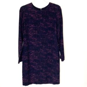 COS purple speckled long sleeve shift dress